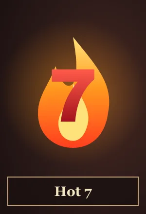 Hot 7 Kafelek automatu z płonącą siódemką w Hotline kasyno